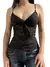 Camisolas de espaguete femininas, renda floral, decote em v, sem mangas, sling, - Goth Aesthetic