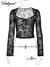 Dulzura renda ver calha mangas compridas rendas até bodycon colheita camiseta s - loja online