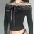 Blusinha preta ombro a ombro com laço - loja online