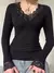 Blusa decote renda - loja online