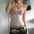 Blusinha renda transparente - comprar online