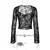 Imagem do Dulzura renda ver calha mangas compridas rendas até bodycon colheita camiseta s