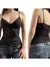 Camisolas de espaguete femininas, renda floral, decote em v, sem mangas, sling, na internet