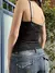 Camisolas de espaguete femininas, renda floral, decote em v, sem mangas, sling, - Goth Aesthetic
