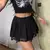 Goth saia rendas até malha aberta costura feminina saias plissadas y2k estétic - comprar online