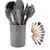 Set Utensilios De Cocina x 12 Piezas Silicona Mango Madera
