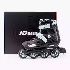 PATINS HD INLINE INFANTIL - ZIPPY - AJUSTÁVEL Black Ice - Urban patins