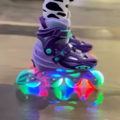 Imagem do Patins Infantil X-light Roxo com Rodas de LED - 68/70mm ou 70/72mm ABEC-9