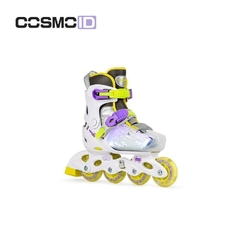 Patins Inline Cosmo ID Candy Flash infantil ajustável / LED