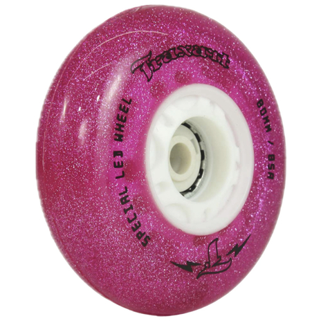 Jogo de Rodas Glitter LED Special Pink 80mm/85A Traxart