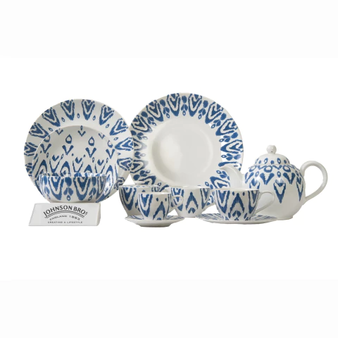 Johnson Brothers Blue Water: 65 Piezas - comprar online