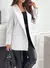 Casaco Elegante Feminino com Abertura Frontal Casaco Urbano Monocromático - comprar online
