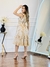Vestido Midi Lídia - Nude/Branco - Tamanho M na internet
