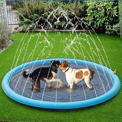 Piscina Inflável com Aspersor para Pets e Crianças