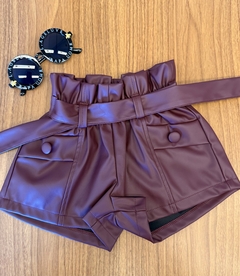 Short Infantil em Couro Sintético - comprar online