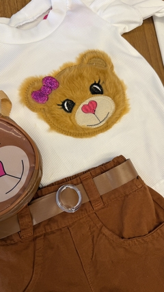 Conjunto Infantil Ursinha Charmosa + Bolsa e Cinto! na internet