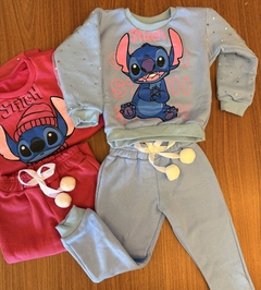 Conjunto Infantil Moletom Stitch - Com Detalhes Brilhantes nas Mangas!