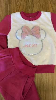 Moletom Mini Minnie com detalhes em pelúcia