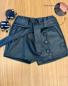 Shorts Saia infantil em couro - comprar online