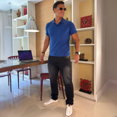Imagem do Calça Jeans Masculina Slim Preta Com Puído e Used - Jeans Masculino Direto da Fábrica - Tecido Leve