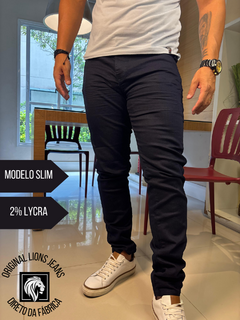 Calça Masculina Jeans Preta SLIM FIT Confortável Com Elastano Premium - Preço de Fábrica Lions Jeans - comprar online