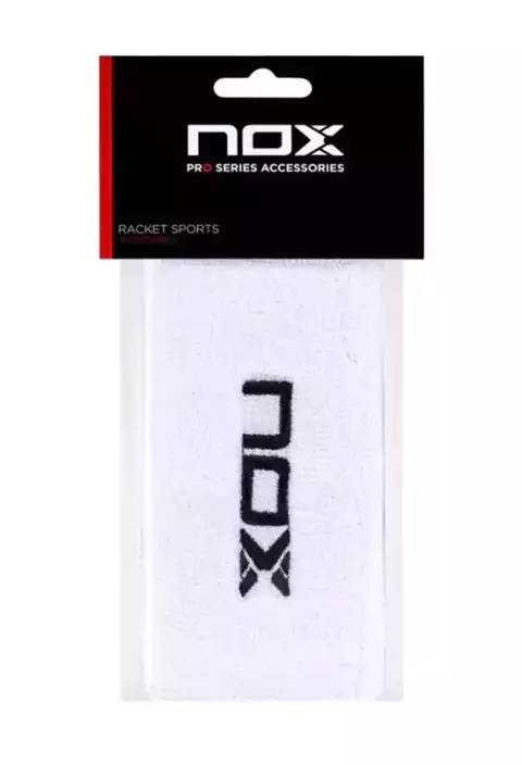 Muñequera Larga Padel Nox Blancas Logo Negro - comprar online