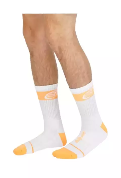 Medias Largas Bullpadel Blanco y Naranja - comprar online