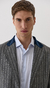 Tapado Corto Grayson Gris Rayas - tienda online