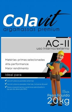 ARGAMASSA 20 KG - COLAVIT - AC II - EXTERNA - CINZA - comprar online