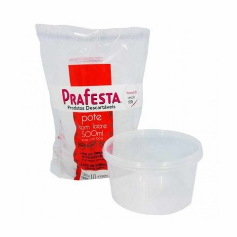 POTE 500ML C/ LACRE PRAFESTA C/10