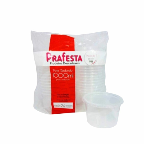 POTE REDONDO 1000ML PRAFESTA C/24