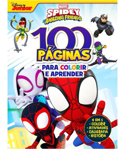 ESCOLHA SEU TEMA - LIVRO INFANTIL 100 PÁGINAS PARA COLORIR HÉROIS - MARVEL - Livraria Merone