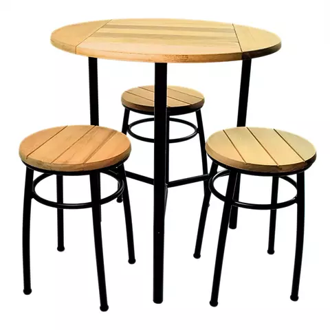 Conjunto Fênix Metalnew - Mesa c/ 3 bancos - comprar online