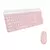 KIT TECLADO + MOUSE LOGITECH WIRELESS MK470 SLIM ROSE - comprar online