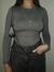 Body Manga Longa Chumbo Poliamida - comprar online