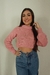 Tricô Gola Alta Rosa Bebê - comprar online