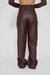 Calça Wid Leg Couro Marrom - Use MD Closet