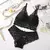 Imagem do Sexy renda feminina conjunto de roupa interior sem fio sem costura conjuntos de