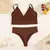 Chrleisure conjunto de roupa interior feminina lingerie sem fio calcinha sutiã - Drinow Tem