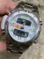 Relógio Citizen Masculino Aqualand Promaster TZ10020D com pulseira de aço inox e mostrador branco com detalhes verdes e laranja