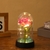 Luminaria cúpula com flor e LED Bela e a Fera - Essenza Decor