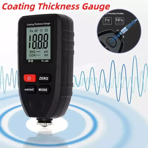 Medidor de Espessura de Revestimento para pintura do carro, Testador de Espessur