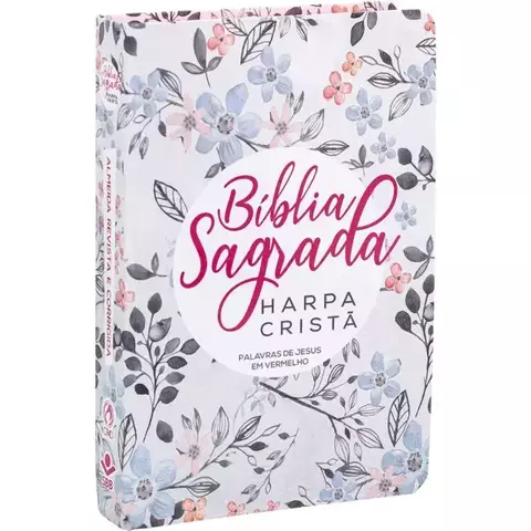 Bíblia Sagrada ARC Capa Florar com Harpa Cristã - Letra Grande