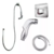 Ducha Bidet De Mano Gatillo Con Corte Abs Cromado en internet
