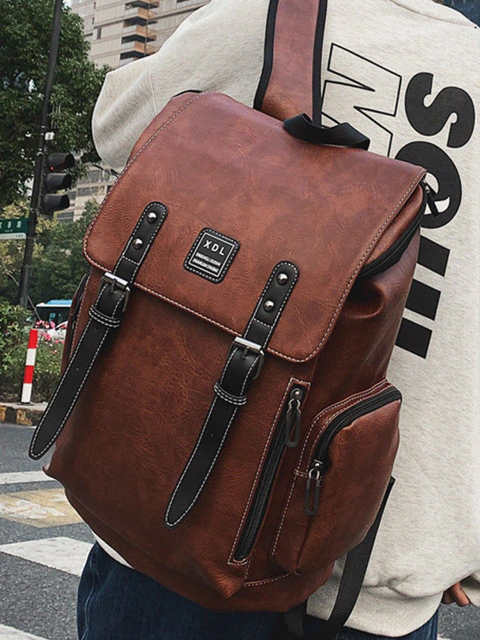 Mochila Vintage Cuero Pu Notebook 15.6