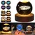 Led bola de cristal candeeiro mesa usb luz da noite 3d lua planeta galáxia - comprar online
