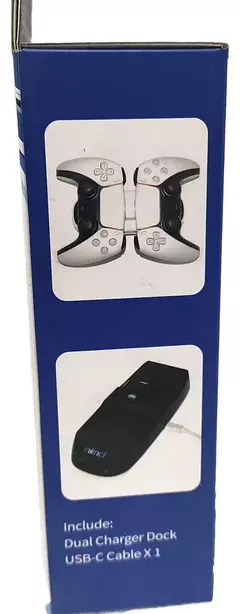 Base Cargador Dual Joystick Ps5 Mind Blanco - Tecnocell Tostado