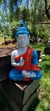 Buda Sidarta Azul e Laranja – Quadro Decorativo para Pendurar - comprar online