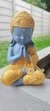 Buda Sidarta Azul Dourado – Elegância e Espiritualidade para seu Ambiente