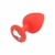 Plug Anal Aveludado - Tamanho - P - Vermelho